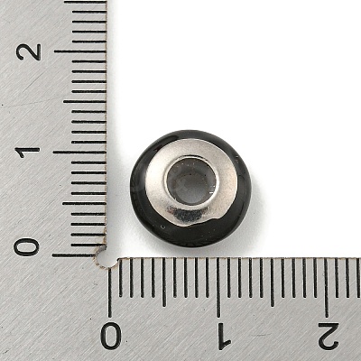 304 Stainless Steel Enamel European Beads STAS-U005-01D-P-1