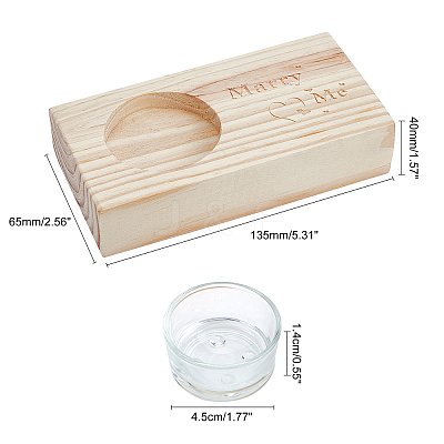 Natural Pine Wood Candle Holder AJEW-GA0002-71A-1