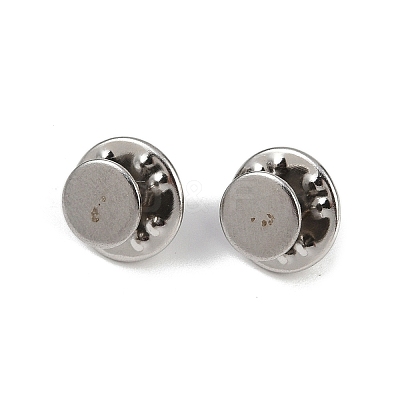 304 Stainless Steel Butterfly Clutches Pin Backs STAS-P262-03P-02-1