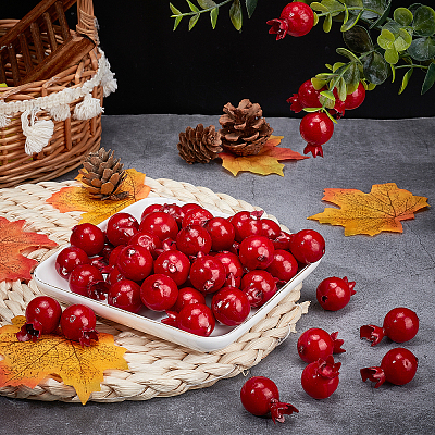 Mini Foam Imitation Pomegranate DJEW-WH0038-31-1