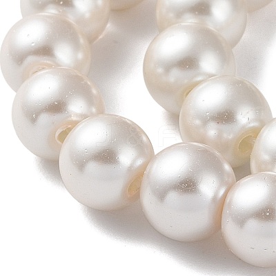 (Defective Closeout Sale: Fading) Baking Paint Pearlized Glass Pearl Round Bead Strands HY-XCP0001-12-1