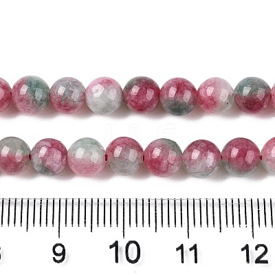Dyed Natural White Jade Beads Strands G-T138-6mm-210-12-1