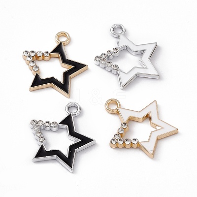 Alloy Rhinestone Pendants PALLOY-P287-09-1