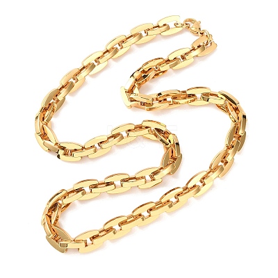 304 Stainless Steel Link Chain Necklaces for Women Men NJEW-F363-06G-1