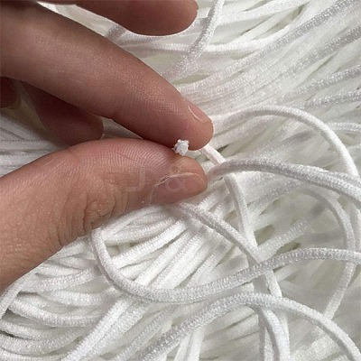 Round Polyester & Spandex Elastic Band for Mouth Cover Ear Loop EC-GF0001-04-1