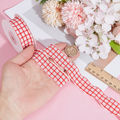 Polyester Plaid Ribbon OCOR-WH20002-28A-1