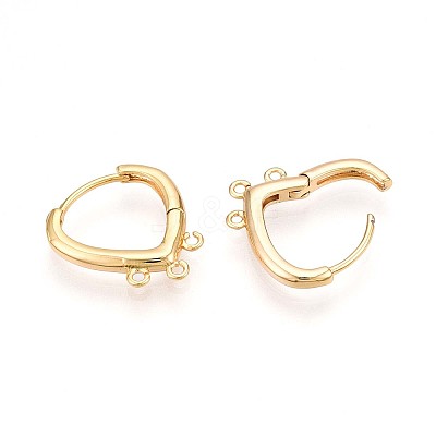 Brass Hoop Earring Finding KK-N261-65G-1