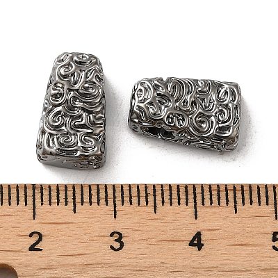 Textured Brass Beads KK-H455-04B-1