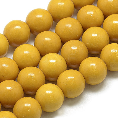 Synthetic Ocean White Jade Beads Strands G-S254-8mm-B04-1