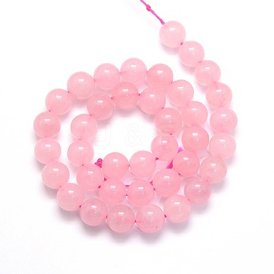 Natural Rose Quartz Round Beads Strands X-G-O047-04-6mm-1