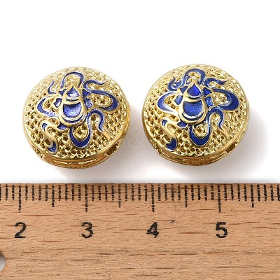 Rack Plating Brass Enamel Beads KK-P276-24B-G03-1