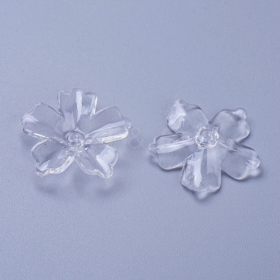 Flower Acrylic Beads PL670Y-1-1