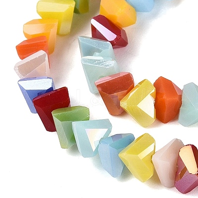 Electroplate Opaque Glass Beads Strands EGLA-Q135-03A-B01-1