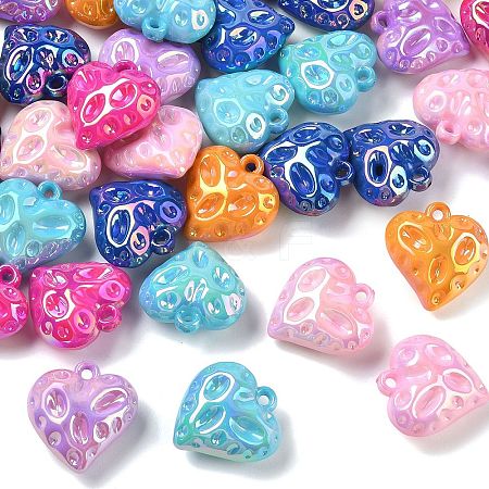 UV Plating Opaque Acrylic Pendants AC-CBA617C-02-1