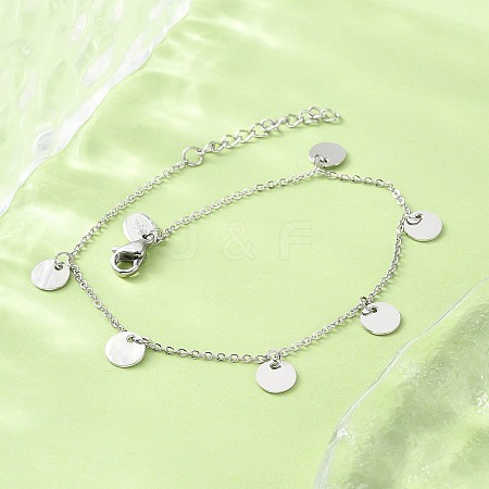 304 Stainless Steel Cable Chain Bracelets for Women BJEW-A036-25P-1