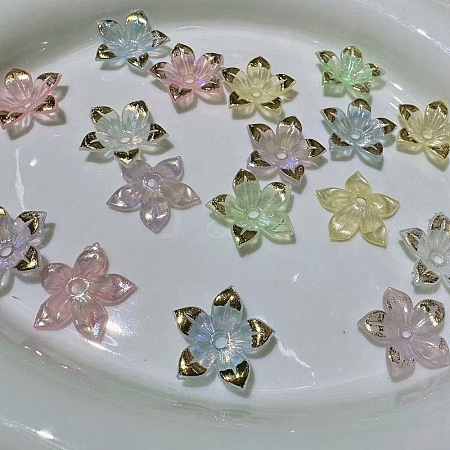 Acrylic Bead Caps FIND-WH0152-622A-1