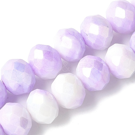 Electroplate Glass Beads Strands LAMP-S068-11B-1