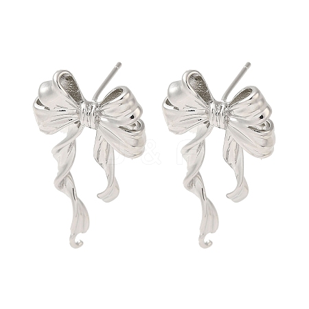 Brass Studs Earrings Findings KK-K371-24P-1