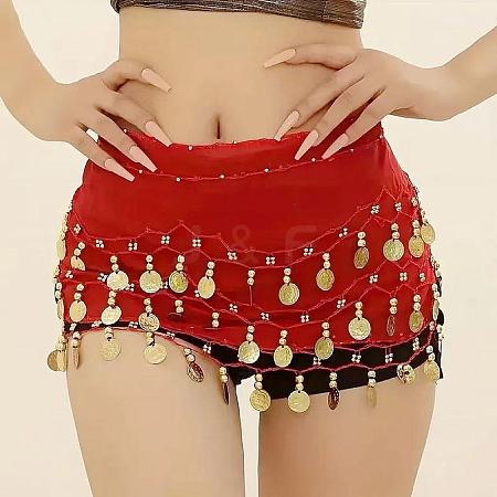 72 Coin Sequins Gauze Belly Dance Waist Belt WGF3D8F-01-1