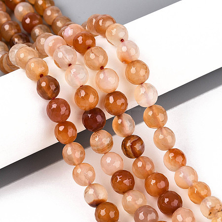 Natural Red Agate Beads Strands LS-G-T139-8mm-89A-01-1