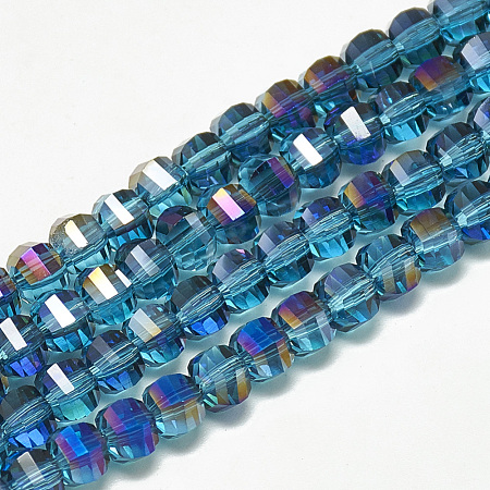 Electroplate Glass Beads Strands X-EGLA-Q094-A05-1