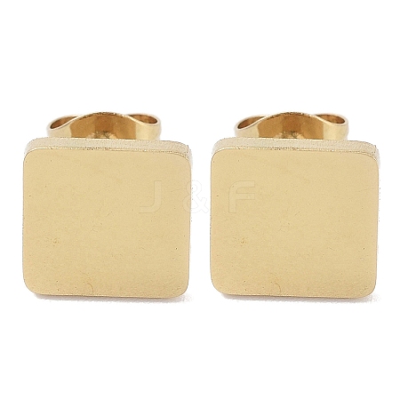 PVD Vacuum Plating 304 Stainless Steel Stud Earrings for Women EJEW-A048-46D-G-1