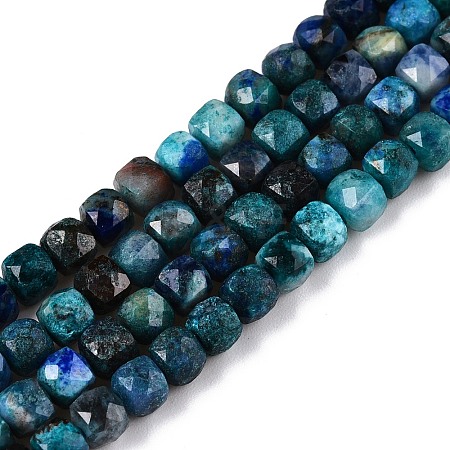 Natural Chrysocolla and Lapis Lazuli Beads Strands G-N342-116-1