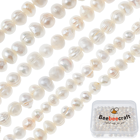 2 Strands Grade B Natural Cultured Freshwater Pearl Beads Strands PEAR-BBC0001-06-1