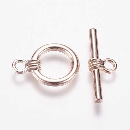 Alloy Ring Toggle Clasps PALLOY-J659-23RG-3A-1