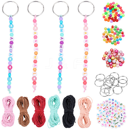 DIY Letter Acrylic Keychain Making Kits DIY-SC0029-39B-1
