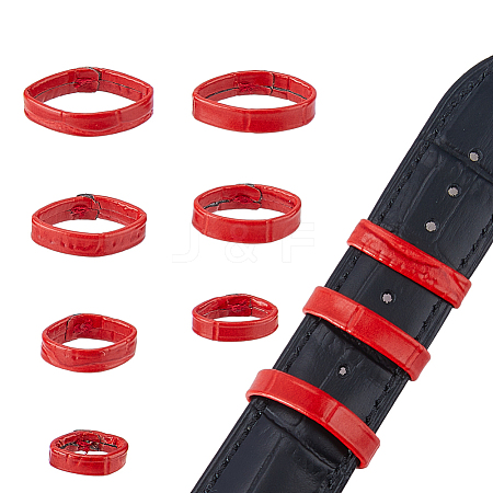 14Pcs 7 Styles Cowhide Leather Watch Strap Ring FIND-FH0017-42B-1