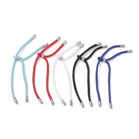 Nylon Round Cord Slider Bracelet Makings AJEW-JB01516-1