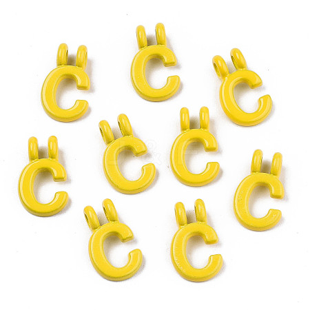 Spray Painted Alloy  2-Loop Link Pendants LS-X-PALLOY-T075-48C-RS-1