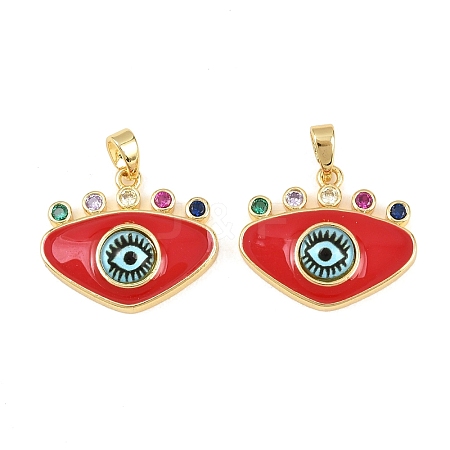 Brass Micro Pave Cubic Zirconia Pendants KK-H262-12G-1