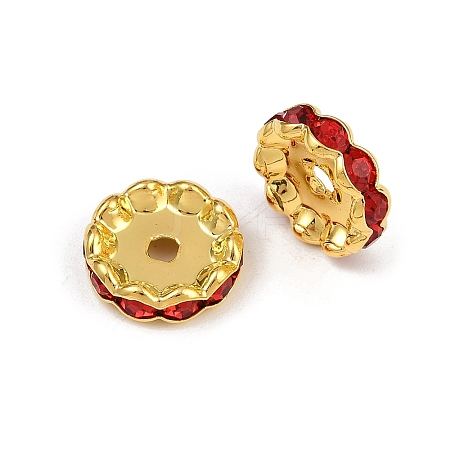 Brass Rhinestone Spacer Beads RB-A014-L12mm-21G-1