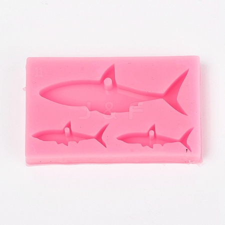 Shark Food Grade Silicone Pendant Molds AJEW-WH0022-22-1