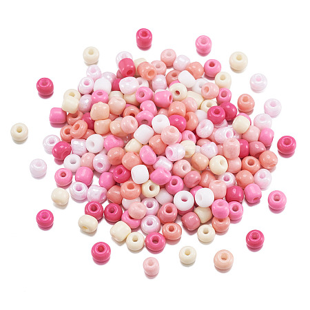 Opaque Glass Round Seed Beads GLAA-TAC0025-07B-04-1