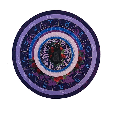 Flat Round Rubber Pendulum Altar Mats PW-WG71ED8-01-1