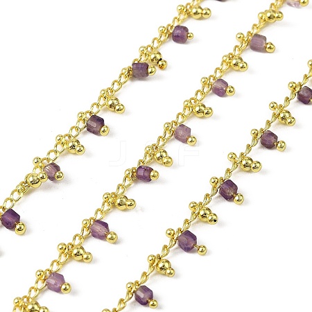 Handmade Brass Cube Link Chains CHC-L053-10G-05-1