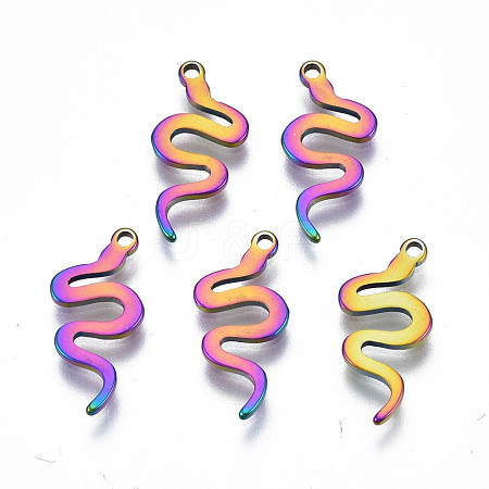 Ion Plating(IP) 201 Stainless Steel Charms STAS-S119-138-1