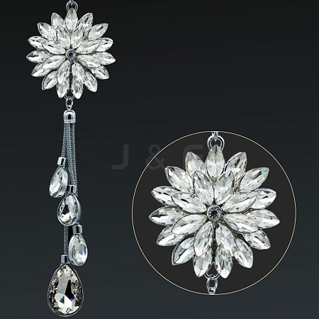 Glass Flower Pendant Decorations PW-WG2084D-01-1