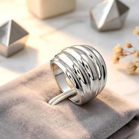Multi Layered Zinc Alloy Finger Rings for Women IA4421-1-1