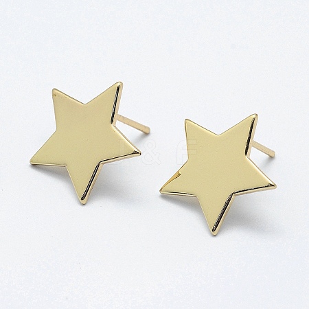 Brass Stud Earring Findings KK-F728-10G-NF-1