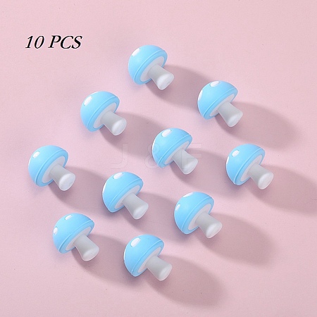 10Pcs Mushroom Silicone Focal Beads JX901H-01-1