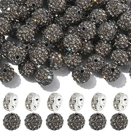 100Pcs Pave Disco Ball Beads RB-YW0001-30K-1