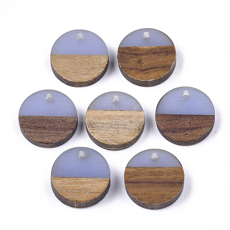 Resin & Walnut Wood Pendants RESI-S358-02E-09-1