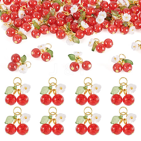 2 Sets Glass & Resin Pendants FIND-TA0006-75-1
