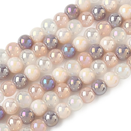 Electroplate & Gradient Color Glass Beads Strands LAMP-M023-03-02-1
