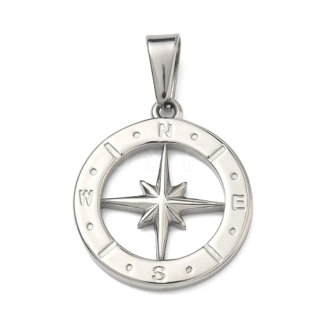 304 Stainless Steel Pendants STAS-A140-01A-P-1