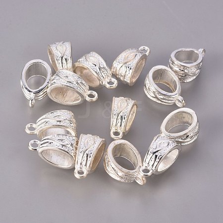 Tibetan Silver Color Plated Tube Bails K08IW022-1